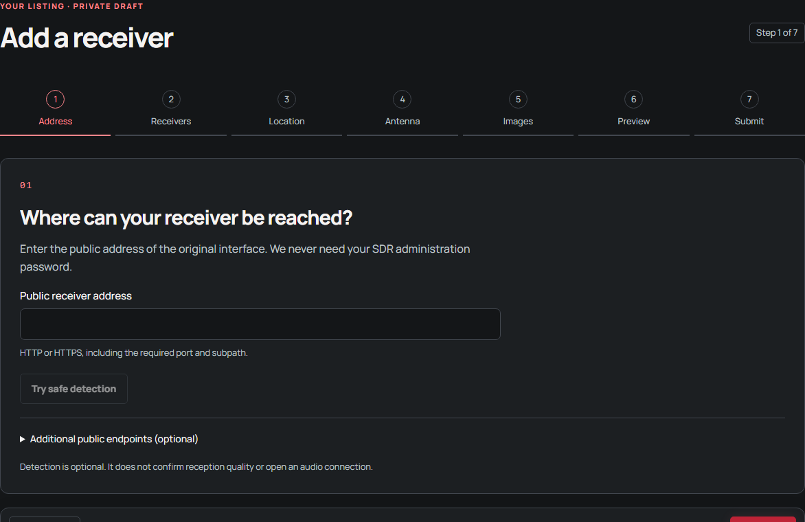 List a receiver